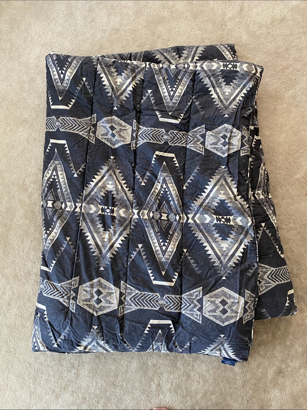 Ralph Lauren Tribeca Black and Cream Geometric Aztec Comforter